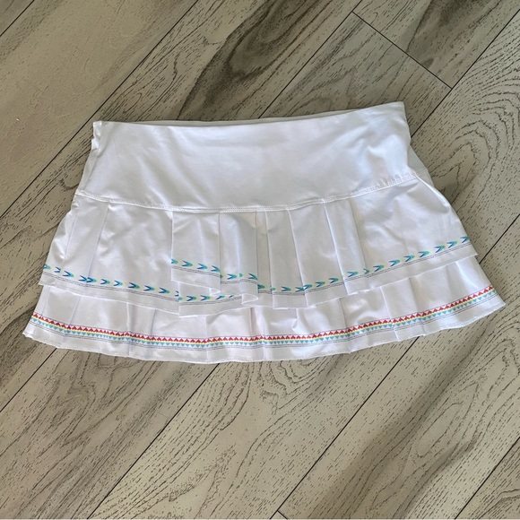Lucky In Love Sahara Pleat Tier Tennis Pickleball Skort Size XL - Picture 13 of 14